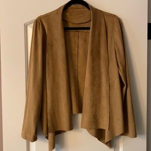 Camel Open Front Jacket